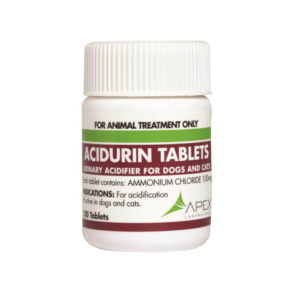 Acidurin Urinary Acidifer for Dogs and Cats - 100 Tablets 1