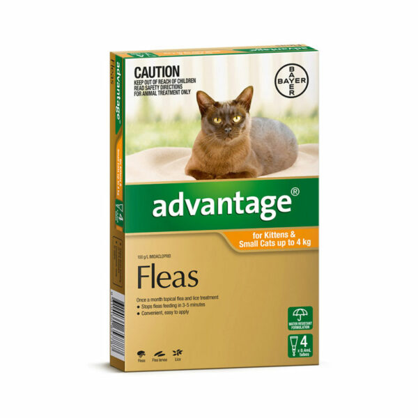 Advantage Orange Spot-On for Kittens & Small Cats - 4 Pack