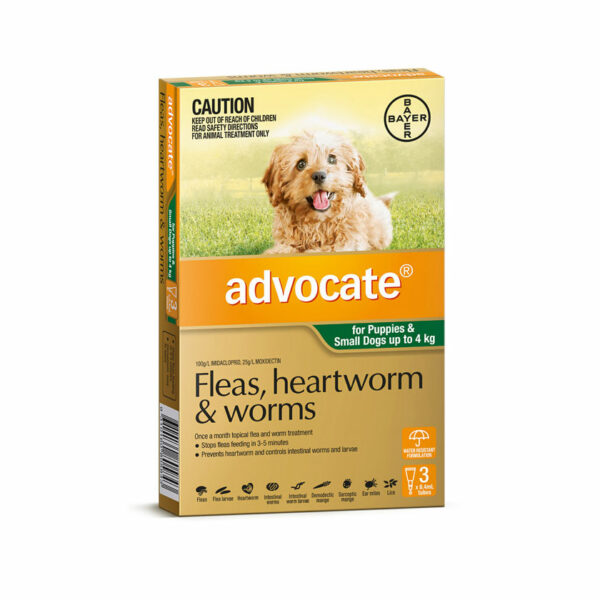 Advocate Green Spot-On for Puppies & Small Dogs - 3 Pack