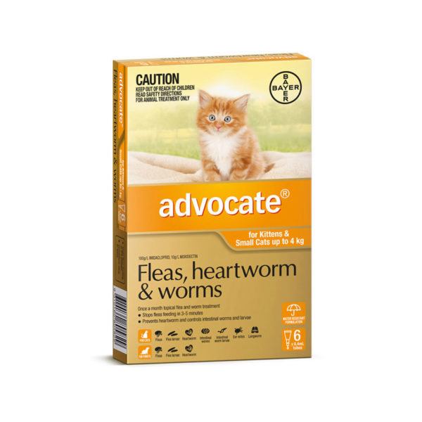 Advocate Orange Spot-On for Kittens & Small Cats - 6 Pack 1