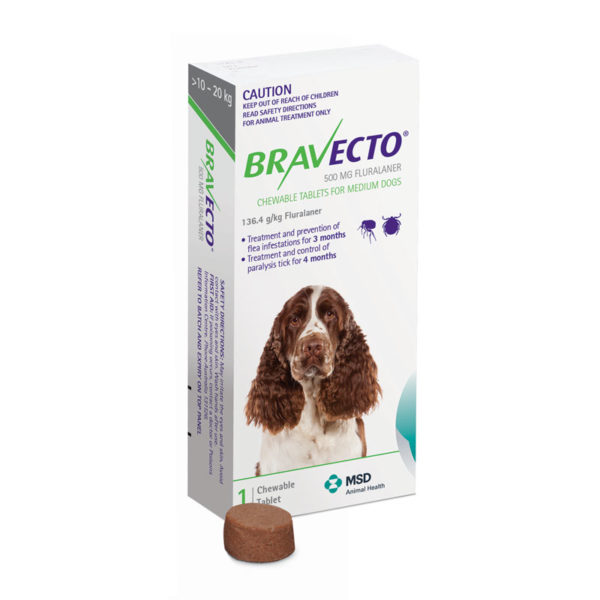 Bravecto Green Chew for Medium Dogs - Single 1
