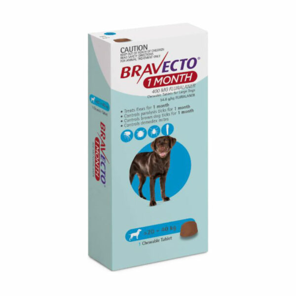 Bravecto 1 Month Blue Chew for Large Dogs - Single 1