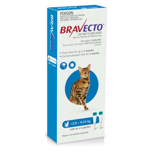 Bravecto Blue Spot-on for Medium Cats - 2 Pack 1