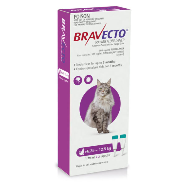 Bravecto Purple Spot-on for Large Cats - 2 Pack 1