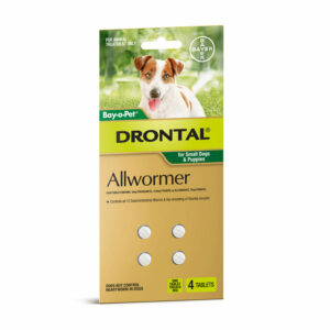 Drontal Allwormer Tablets for Puppies & Small Dogs - 4 Pack
