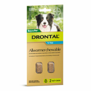 Drontal Allwormer Chews for Dogs (up to 10kg) - 2 Pack