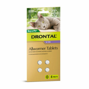 Drontal Allwormer Tablets for Cats (up to 4kg) - 4 Pack