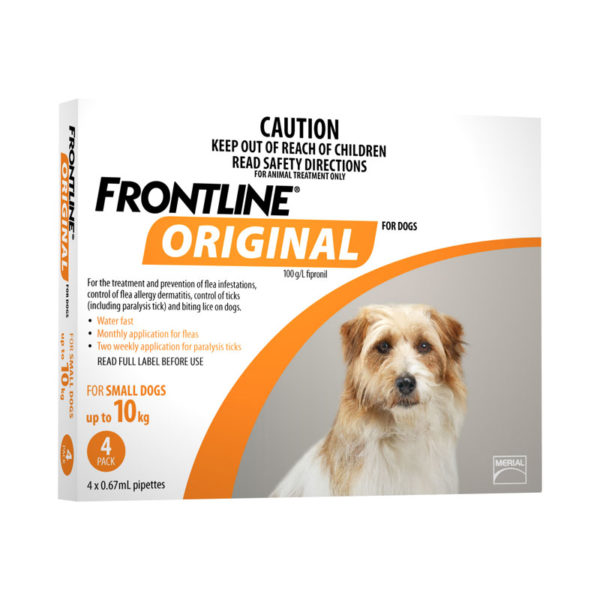 Frontline Original Orange Spot-On for Small Dogs - 4 Pack 1
