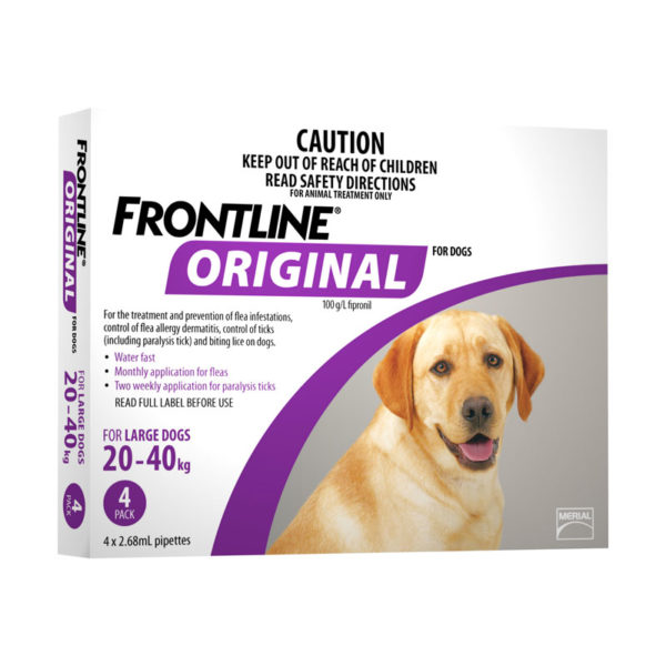 Frontline Original Purple Spot-On for Large Dogs - 4 Pack 1