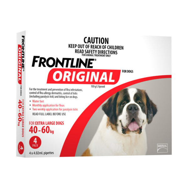 Frontline Original Red Spot-On for Extra Large Dogs - 4 Pack 1