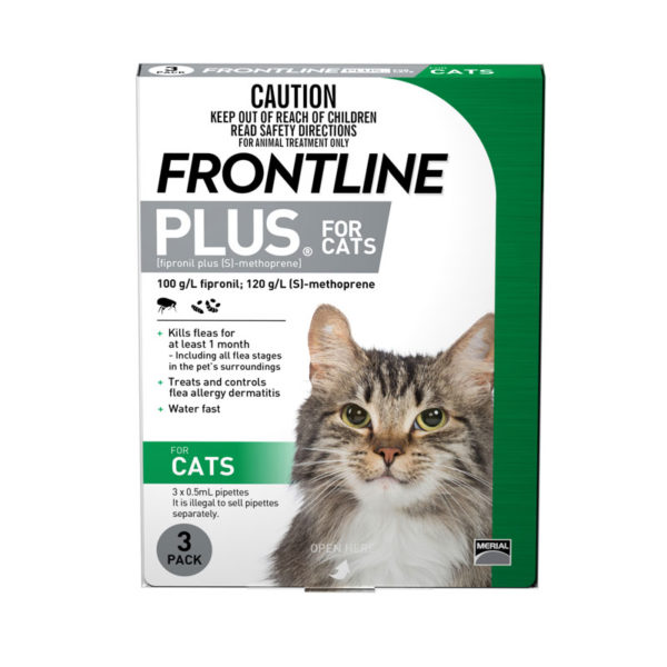 Frontline Plus Green Spot-On for Cats - 3 Pack 1