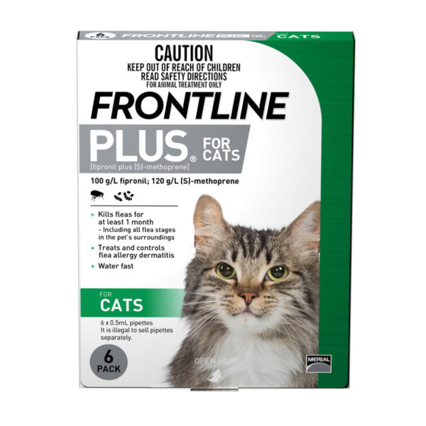 Frontline Plus Green Spot-On for Cats - 6 Pack 1