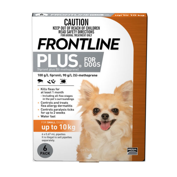 Frontline Plus Orange Spot-On for Small Dogs - 6 Pack 1