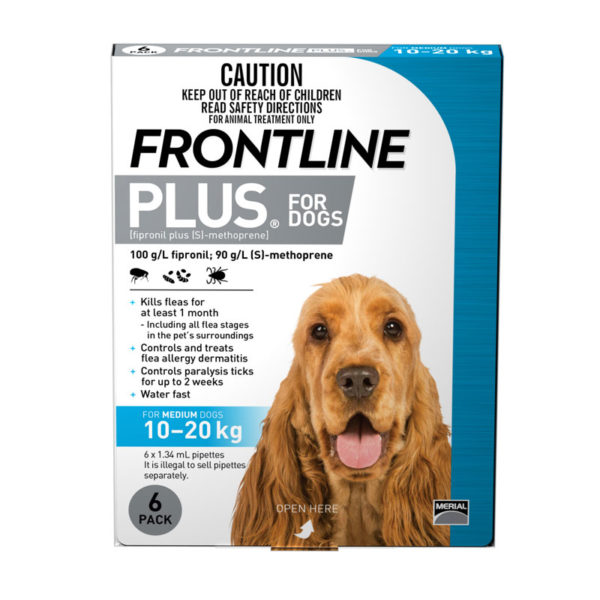 Frontline Plus Blue Spot-On for Medium Dogs - 6 Pack 1