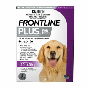 Frontline Plus Purple Spot-On for Large Dogs - 6 Pack