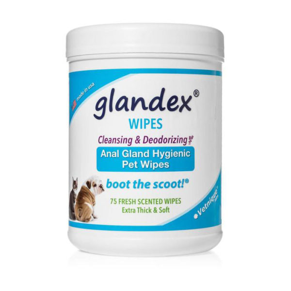 Glandex Anal Gland Hygienic Pet Wipes 75 Pack 1