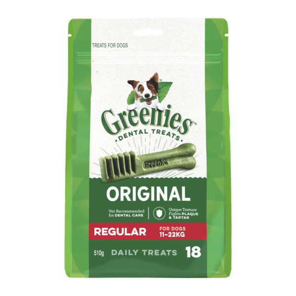Greenies Original Regular Dental Treats for Dogs - 18 Pack