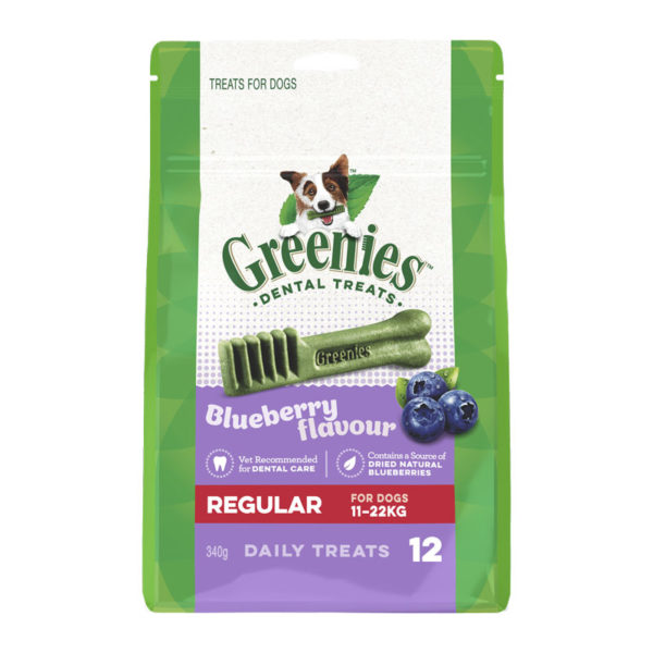 Greenies Blueberry Regular Dental Treats for Dogs - 12 Pack 1