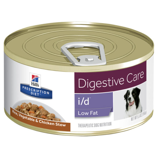 Hills Prescription Diet Canine i/d Digestive Care/GI Restore Low Fat Rice, Chicken & Vegetable Stew 156g x 24 Cans 1