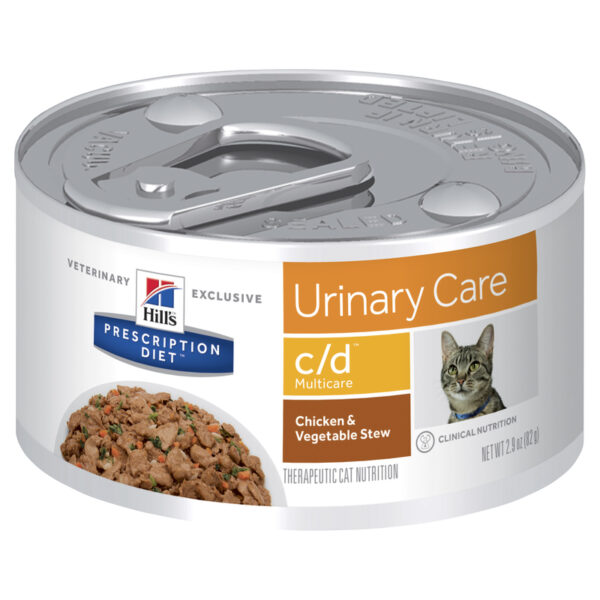Hills Prescription Diet Feline c/d Urinary Multicare Chicken & Vegetable Stew 82g x 24 Cans 1