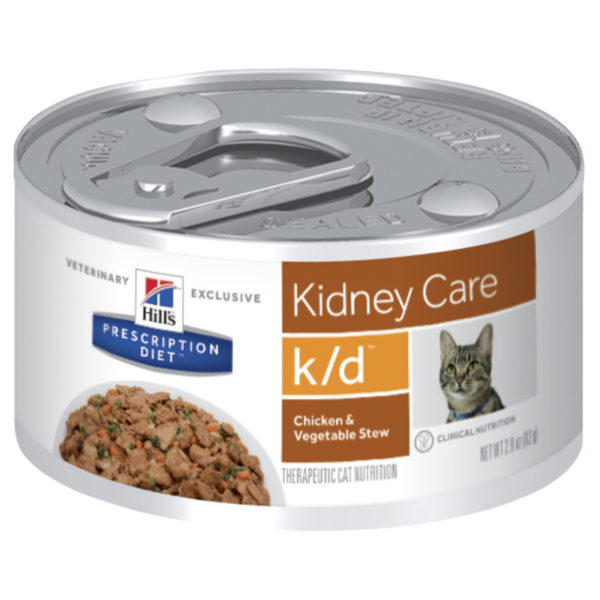 Hills Prescription Diet Feline k/d Kidney Care Chicken & Vegetable Stew 82g x 24 Cans 1