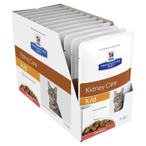 Hills Prescription Diet Feline k/d Kidney Care Salmon 85g x 12 Pouches 1