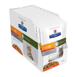 Hills Prescription Diet Feline c/d Urinary Stress Plus Metabolic 85g x 12 Pouches