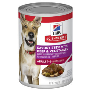Hills Science Diet Adult Dog Savoury Stew with Beef & Vegetables 363g x 12 Cans