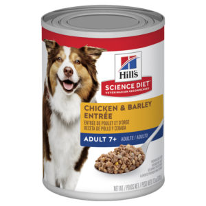 Hills Science Diet Adult Dog 7+ Chicken & Barley Entree 370g x 12 Cans