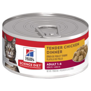 Hills Science Diet Adult Cat Tender Chicken Dinner 156g x 24 Cans