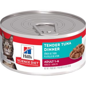Hills Science Diet Adult Cat Tender Tuna Dinner 156g x 24 Cans