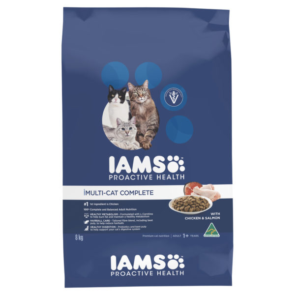 IAMS Adult Multi-cat Complete Chicken & Salmon 8kg 1