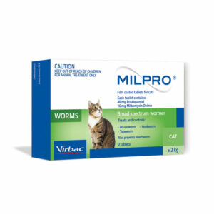 MILPRO Allwormer Tablets for Cats - 2 Tablets