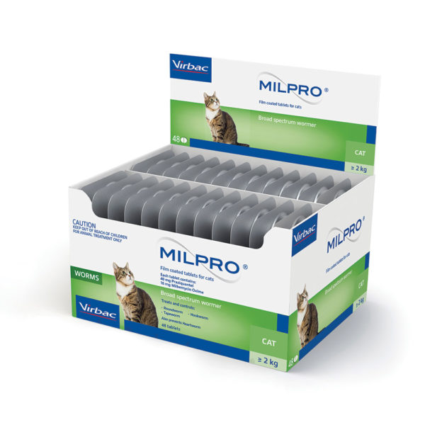 MILPRO Allwormer Tablets for Cats - 48 Tablets 1