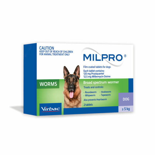 MILPRO Allwormer Tablets for Dogs - 2 Tablets