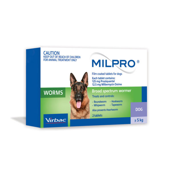 MILPRO Allwormer Tablets for Dogs - 2 Tablets 1