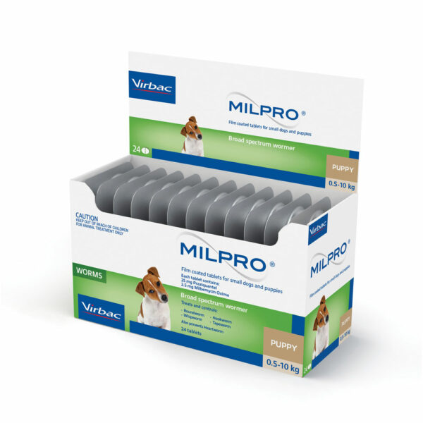 MILPRO Allwormer Tablets for Small Dogs and Puppies - 24 Tablets 1