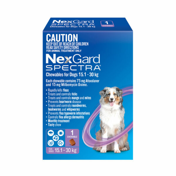NexGard Spectra Purple Chew for Large Dogs  (15.1-30kg) - Single