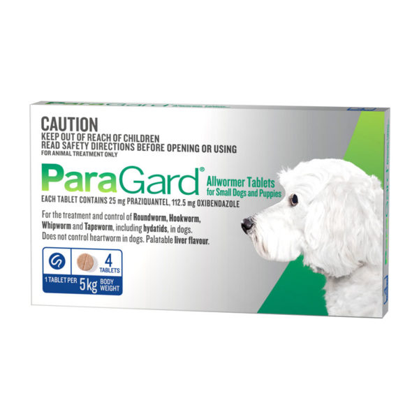 ParaGard Allwormer Tablets for Small Dogs & Puppies - 4 Pack 1