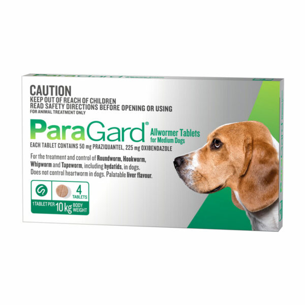 ParaGard Allwormer Tablets for Medium Dogs - 4 Pack 1