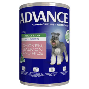 Advance Adult Dog All Breed Chicken Salmon & Rice 410g x 12 Cans