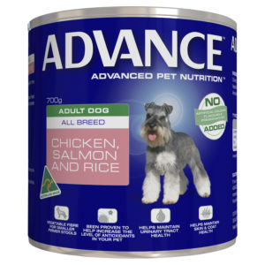 Advance Adult Dog All Breed Chicken Salmon & Rice 700g x 12 Cans