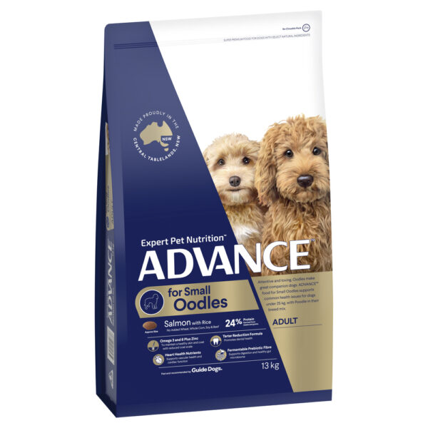 ADVANCE Small Oodles Adult Dog Food Salmon with Rice 13kg 1