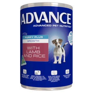 Advance Puppy Plus Growth Lamb & Rice 410g x 12 Cans