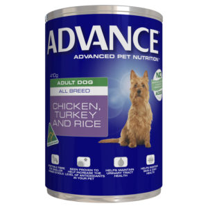 Advance Adult Dog Chicken Turkey & Rice 410g x 12 Cans