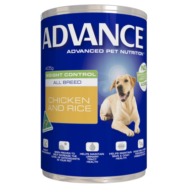 Advance Adult Dog Weight Control All Breed 405g x 12 Cans 1