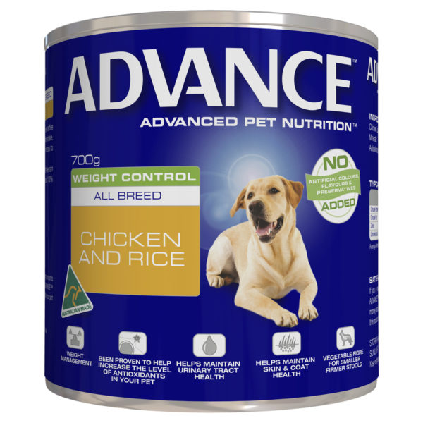 Advance Adult Dog Weight Control All Breed 700g x 12 Cans