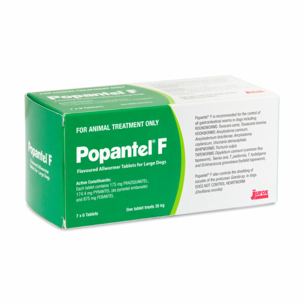 Popantel F Flavoured Allwormer Tablets for Large Dogs - 42 Pack 1