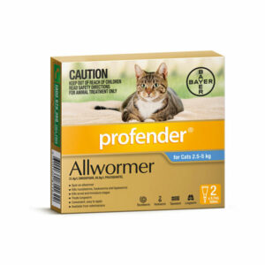 Profender Allwormer Spot-On for Cats - 2 tubes