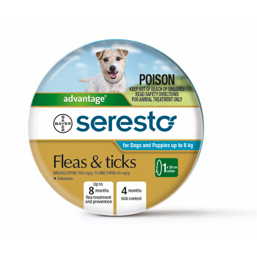 Seresto Flea & Tick Collar for Puppies & Small Dogs (up to 8kg) 1